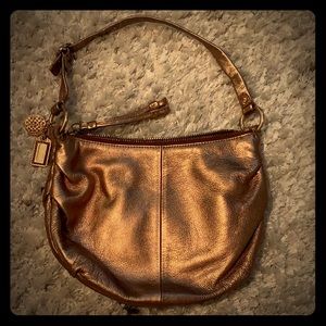 Bronze/gold Coach shoulder bag